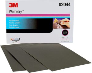 3M™ Wetordry™ Abrasive Sheet, 138 mm x 230 mm, P2000, 02049/02044