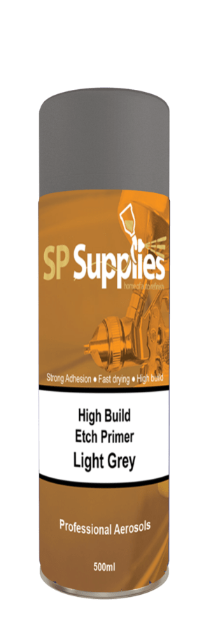 SP Supplies High Build + Etch Primer Light Grey Spray 500ml