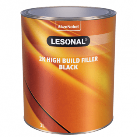 Lesonal 2K High Build Filler, Black or White 3lt