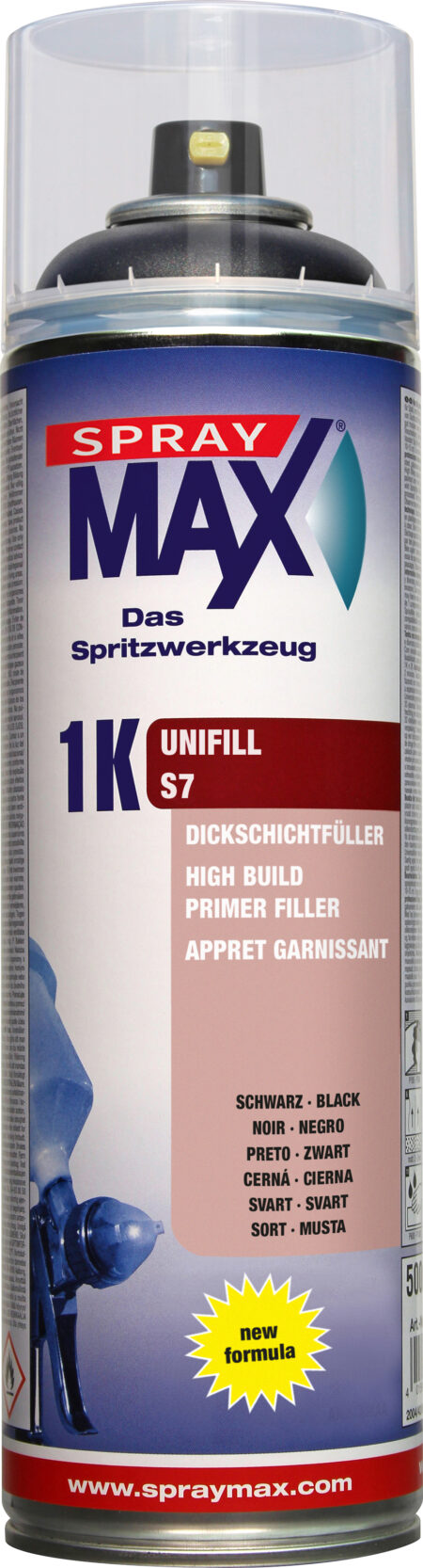 Spraymax 1K Unifill Primer S7 Black 500ml