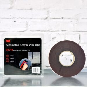 3M™ 6mm x 20m Black Double Sided Acrylic Plus Tape PT1100