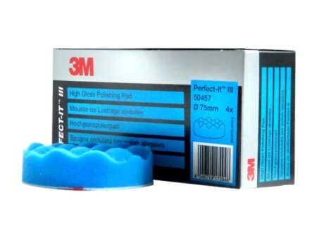 3M™ Perfect-It™ Ultrafine Polishing Pad, Blue, Convoluted, 75 mm, 50457