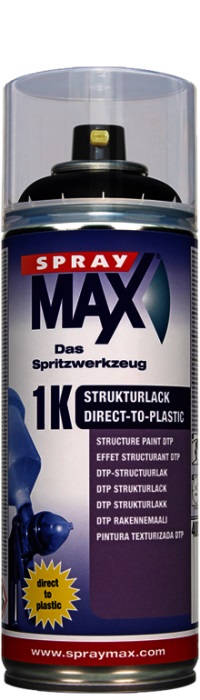 Spraymax 1K Direct to Plastic Structure Paint Fine Black 680224